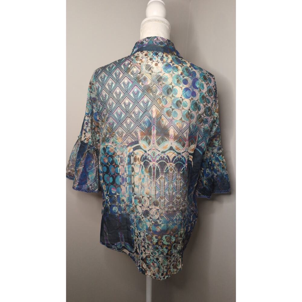 Johnny Was Collection Patchwork Boho Tunic Blouse… - image 3